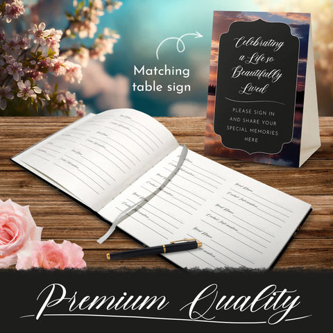 Portiche table sign for easy guest direction at sign-in