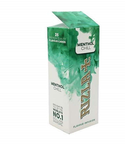 Poshliquid Rizla Flavour Infusions Menthol Chill card closeup emphasizes durable plastic and silver trim