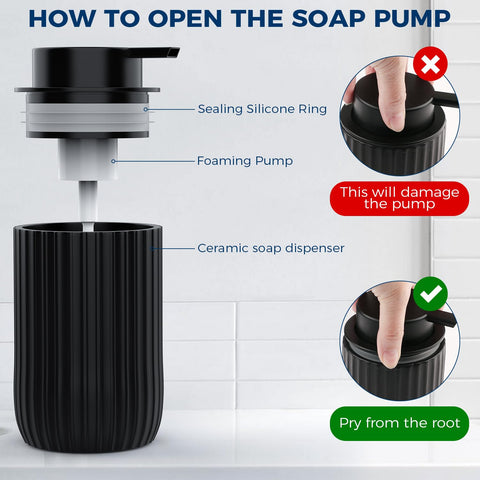 POSOSTO BPA-free foam pump dispenser reduces rust and lasts longer.