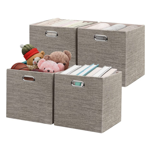 Posprica 3x thicker fabric storage cubes provide sturdy 13-inch organizers for organized spaces.