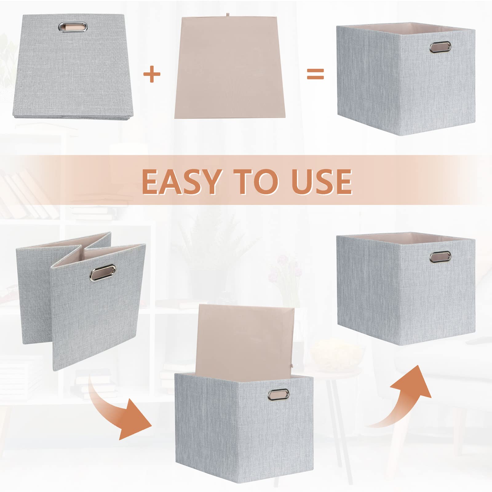 Posprica bin with shiny metal handles for easy pull from shelves