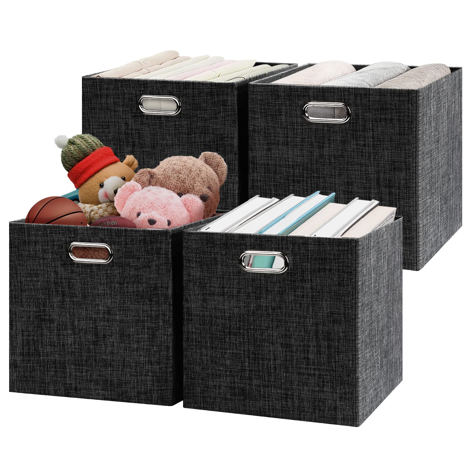 Posprica foldable storage cubes on shelf for neat organization