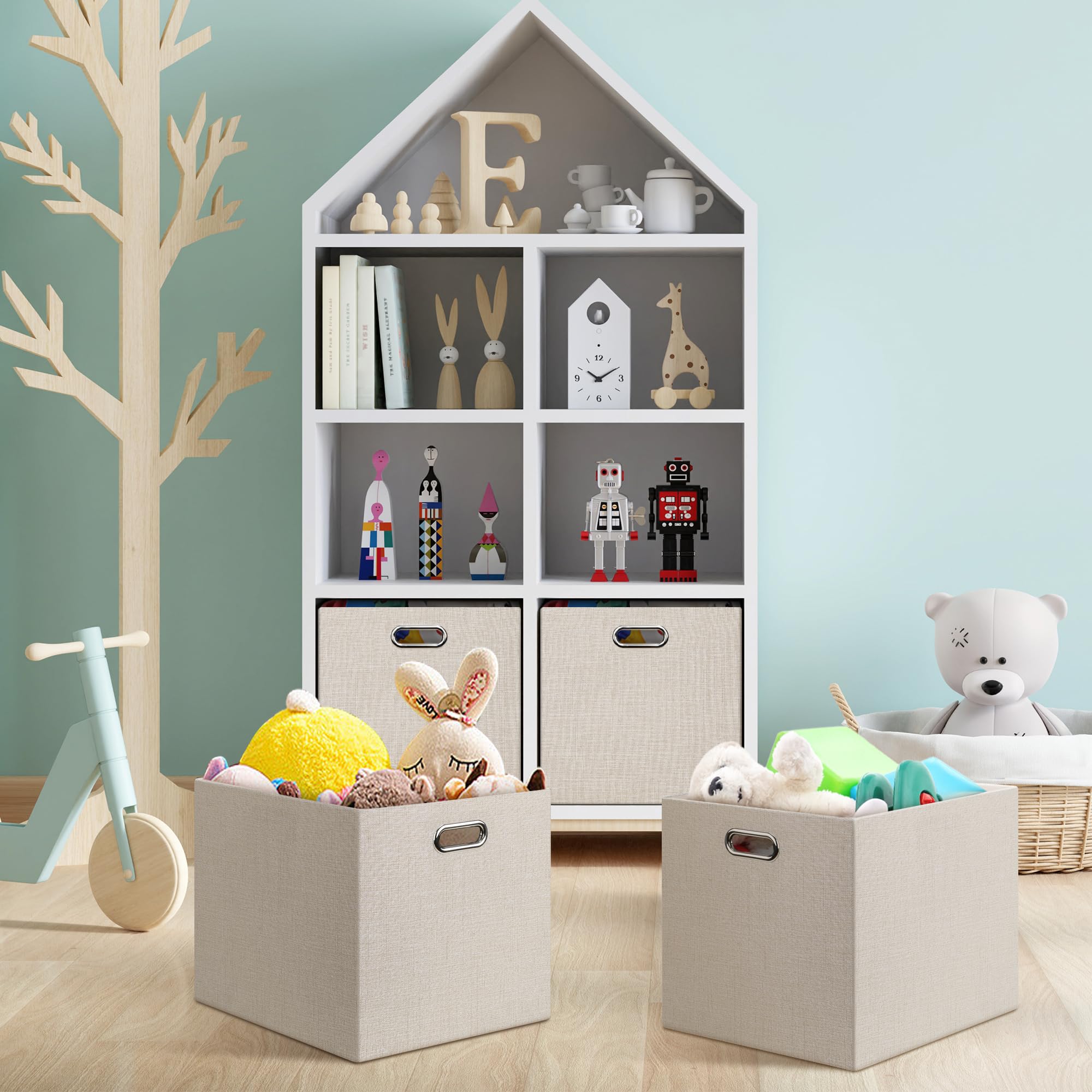 Posprica multi-use storage bin in a closet for toy and clothes organization