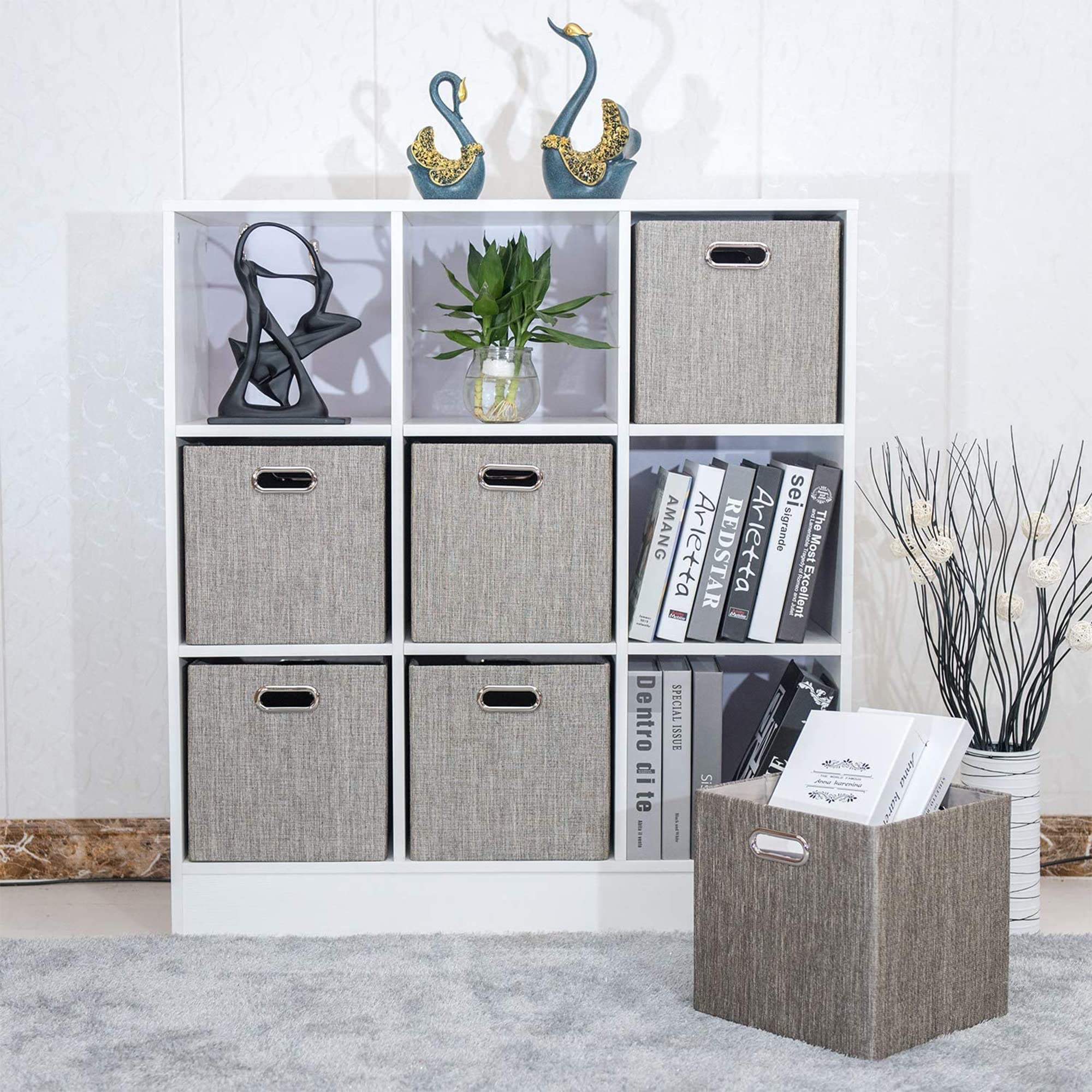 Posprica set of 4 coffee storage cubes creates a cohesive organizing system.