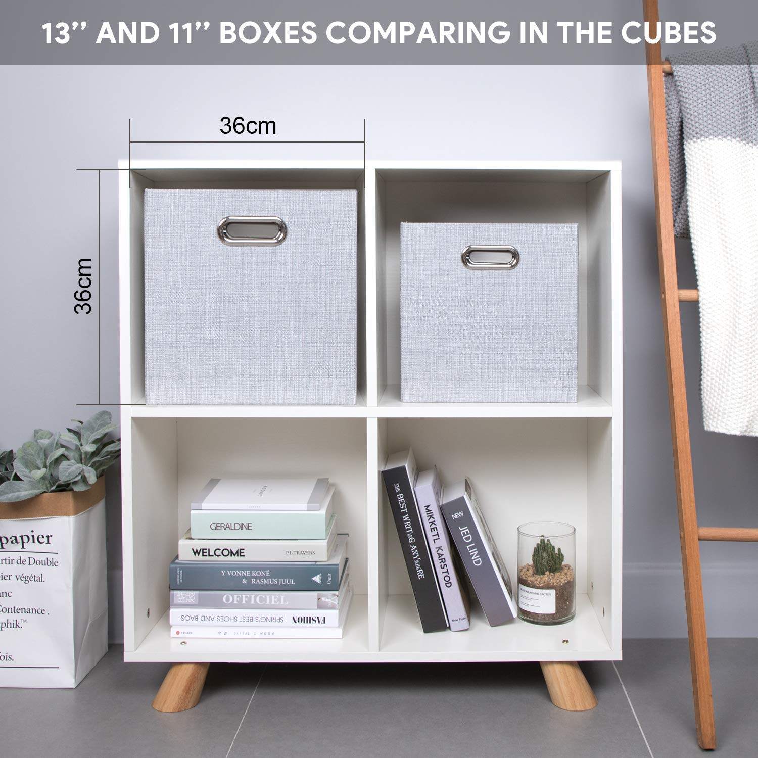 Posprica stacks neatly on shelves for organized closets, bookcases, and cabinets.