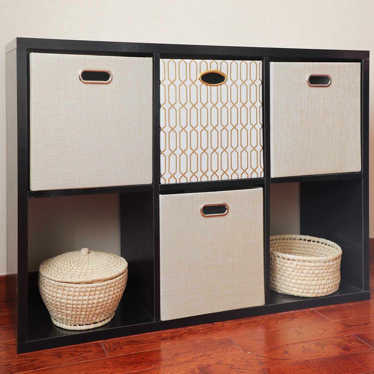 Posprica storage bin with thick cardboard insert shown for added sturdiness.