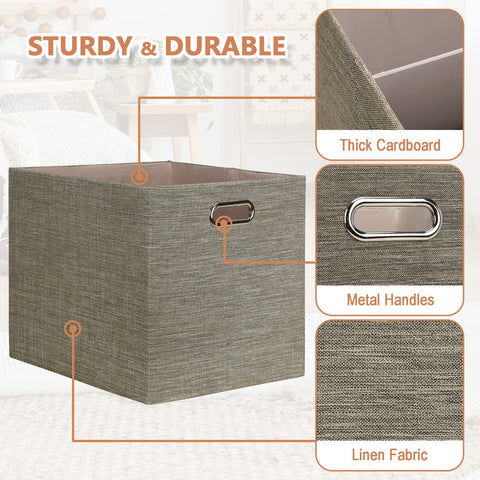 Posprica storage cube coffee on a shelf for organized space