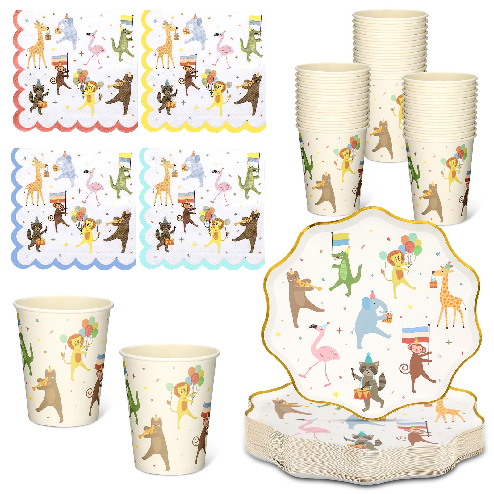 Potchen Animal Parade plates 8in for quick serving and easy cleanup after a birthday.