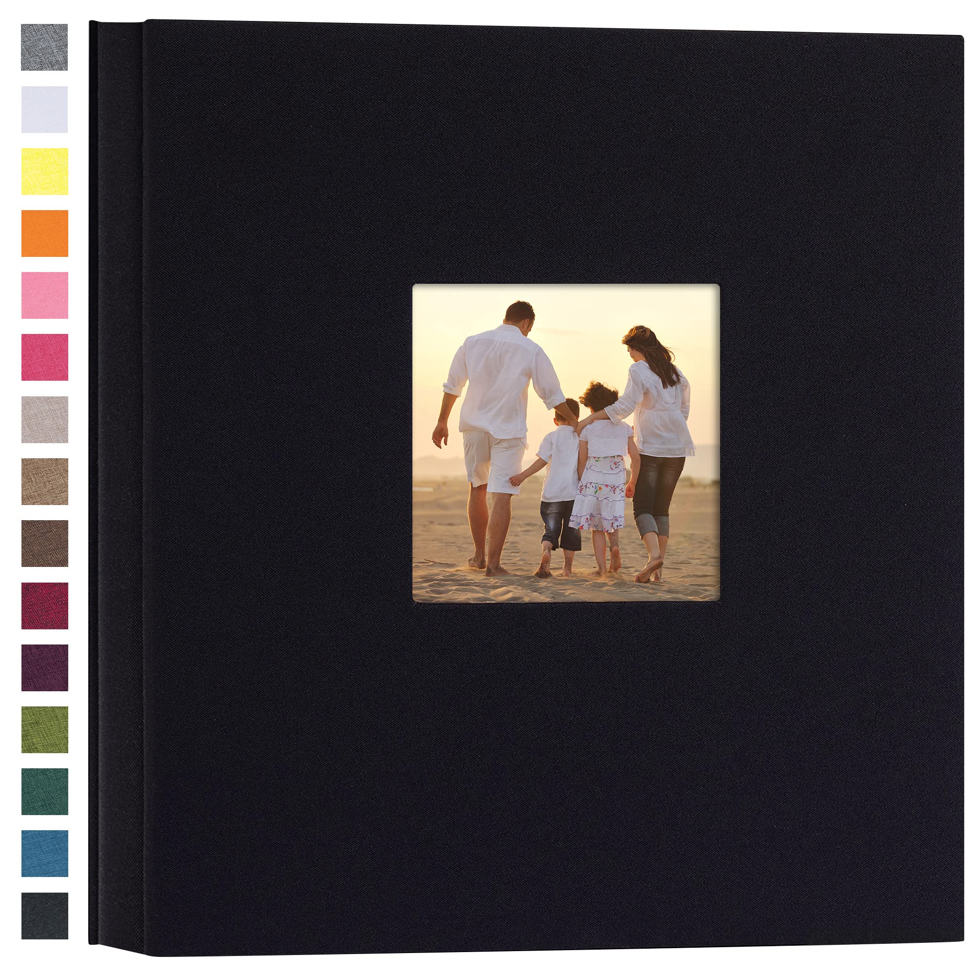 Potricher Linen Hardcover Album front cover demonstrates a durable, timeless keepsake.