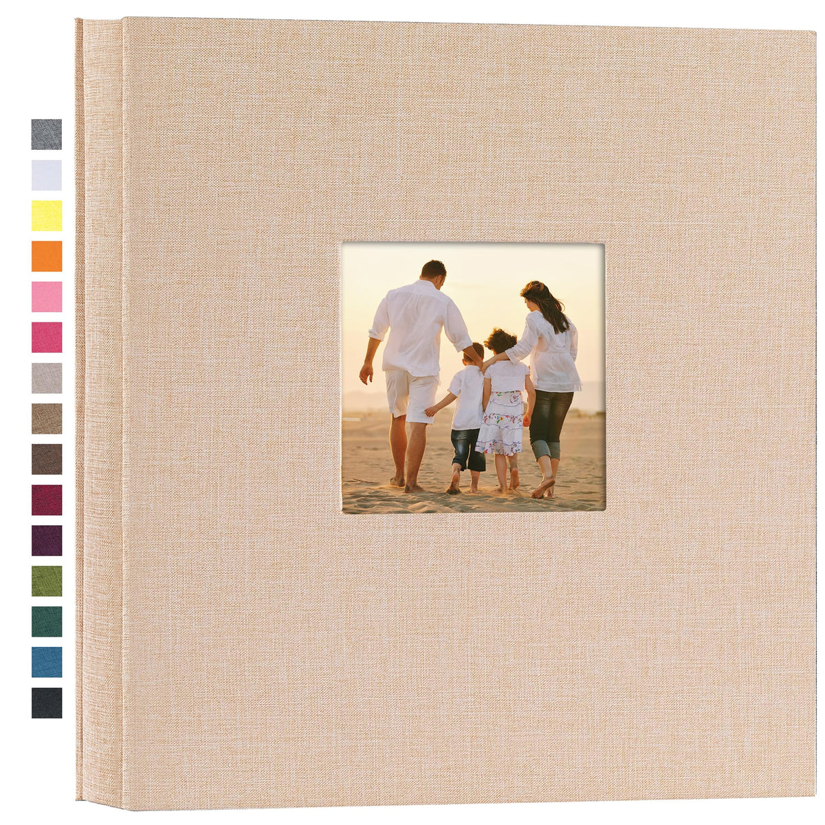 Potricher linen hardcover beige cover, a durable album for organized family memories