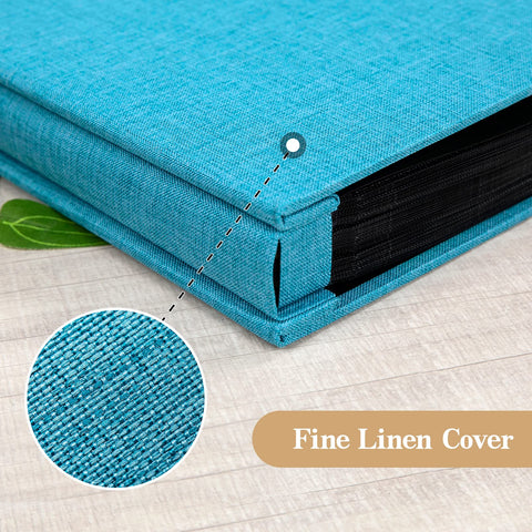 Potricher blue cover adds a stylish touch to memory-keeping.