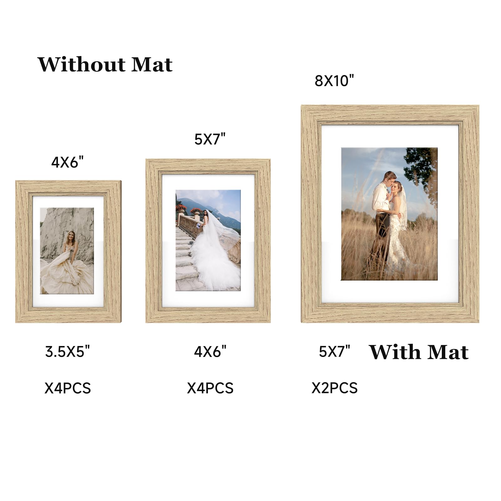 Povrgive wood-frame 4x6 portrait layout for compact tabletop display.