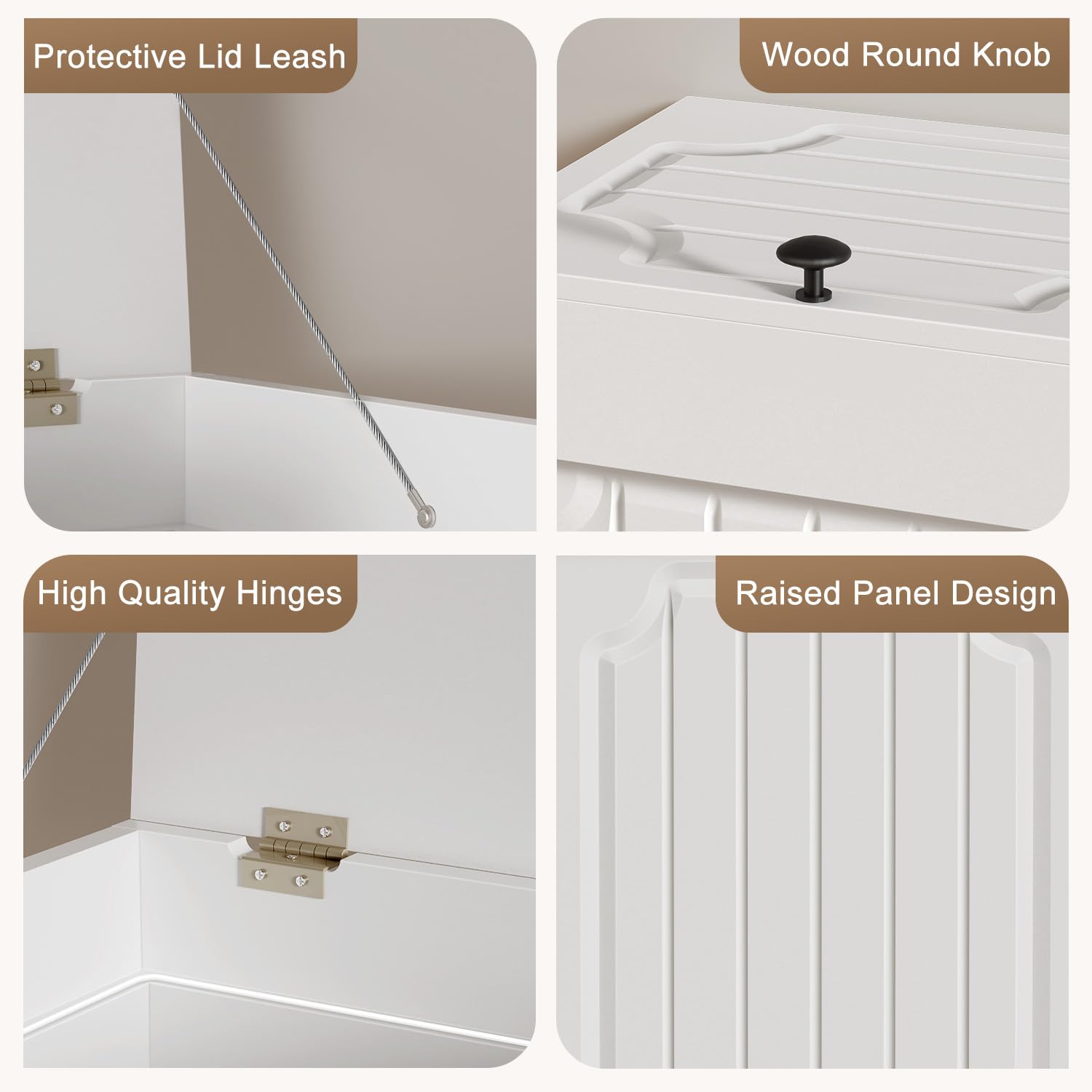 Povrgive cabinet interior is easy to wipe after bag removal.