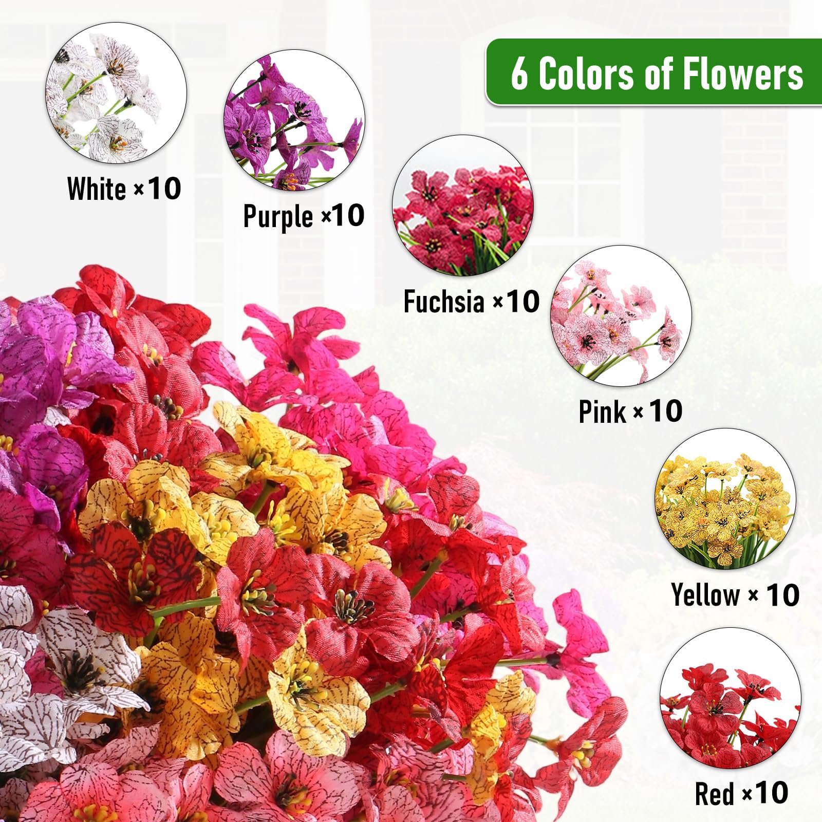 Powbrace 60-pack displayed in a hanging planter for balcony or railing