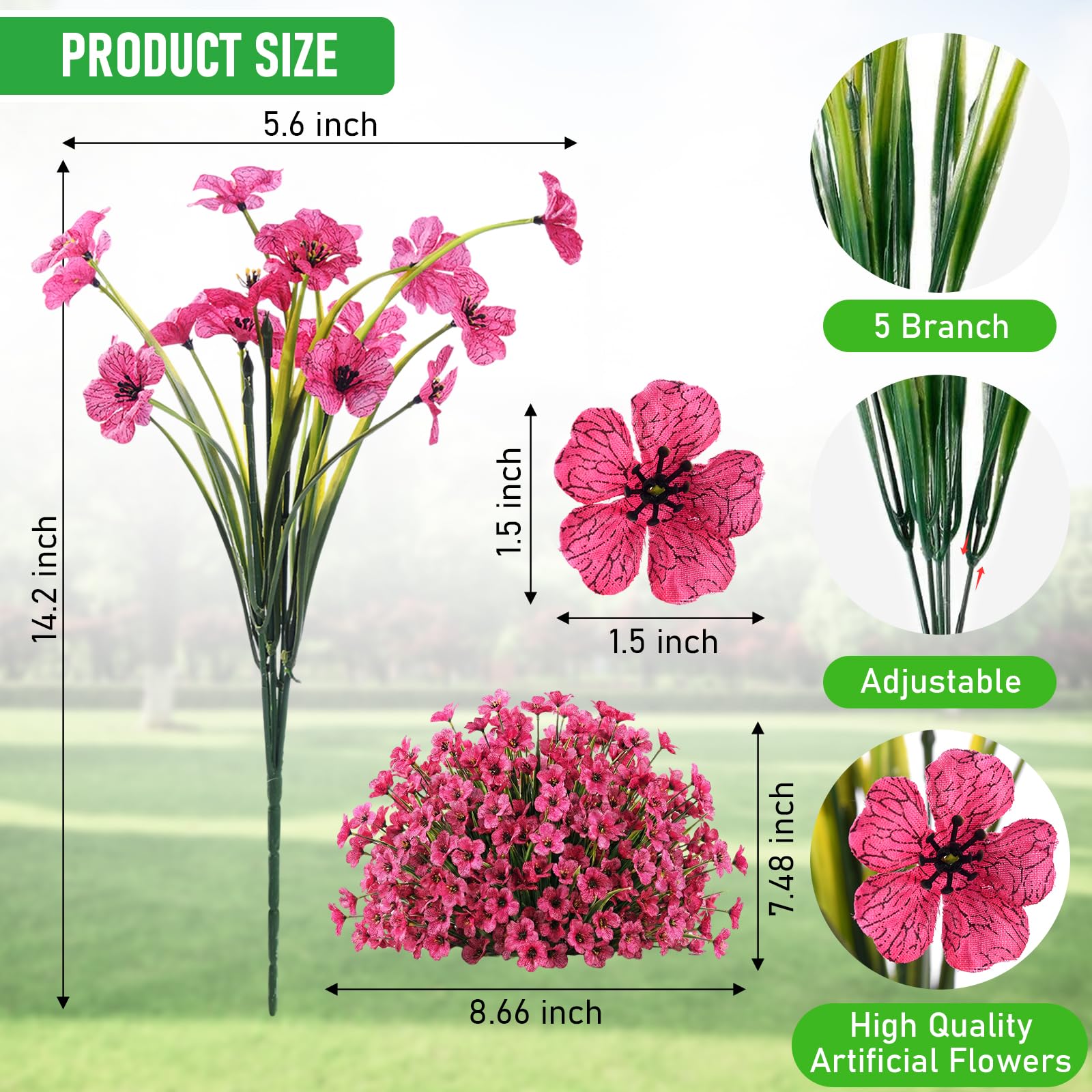 Powbrace metal wire stems allow easy shaping for fuller, natural-looking arrangements
