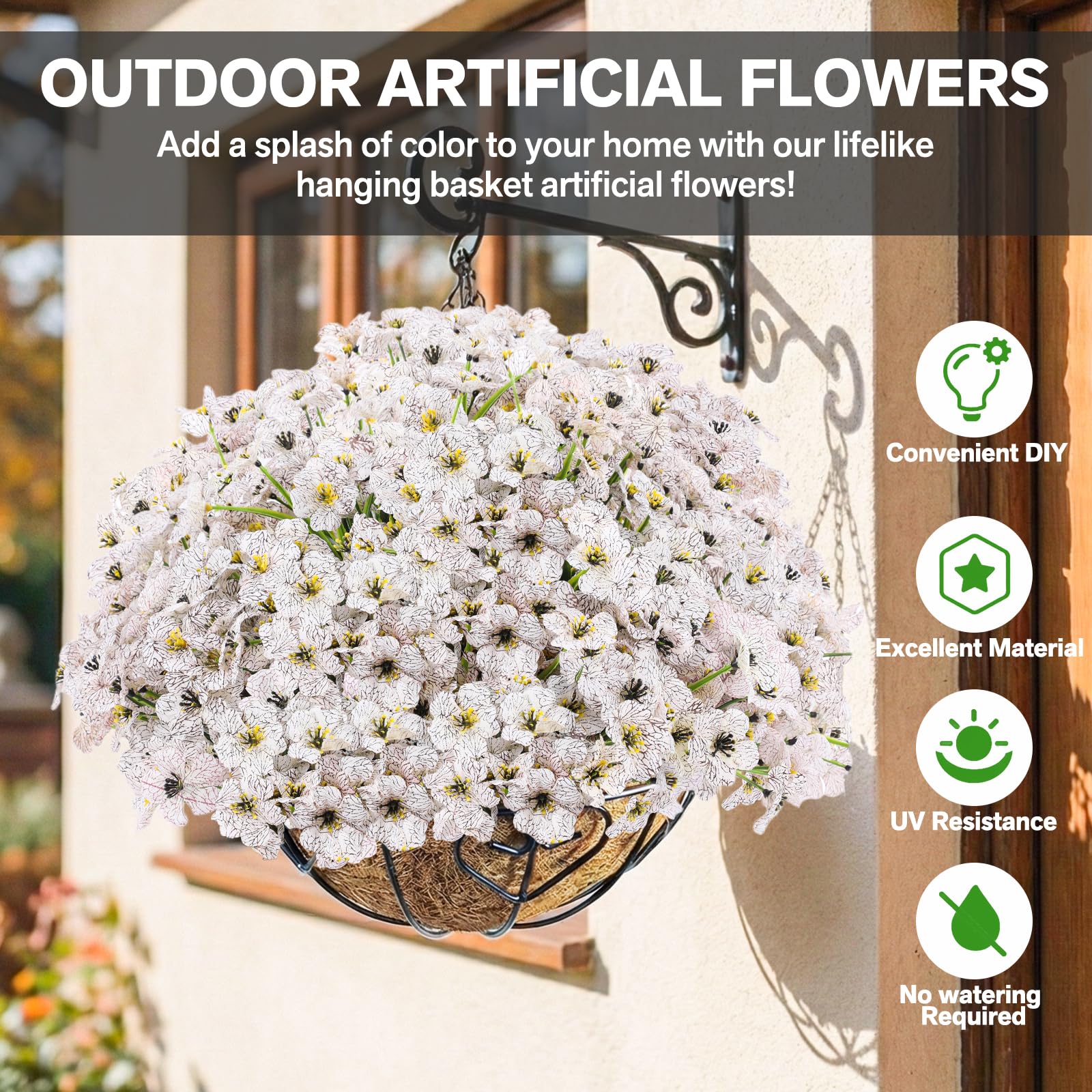 Powbrace outdoor-artificial-flowers-2, flexible stems for easy DIY arrangements.