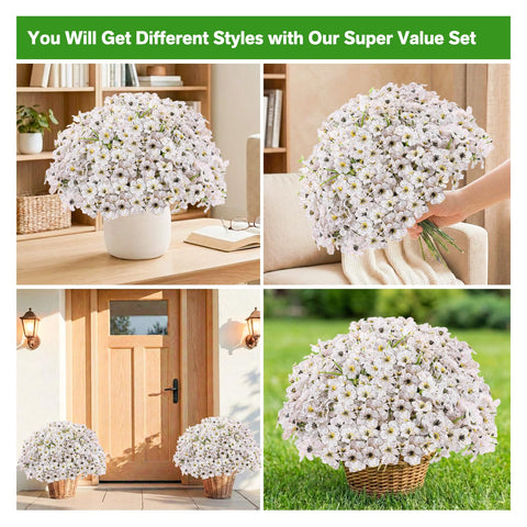 Powbrace outdoor-artificial-flowers-3, weather-ready blooms for front yard space.