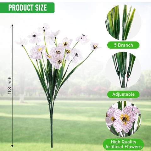Powbrace outdoor-artificial-flowers-8, 22-bundle set for versatile outdoor styling.