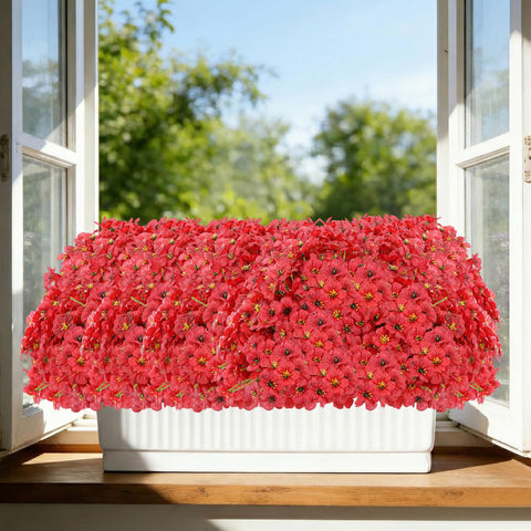 Powbrace artificial flowers ideal for window boxes with vivid hues.