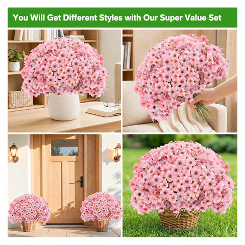 Powbrace UV-resistant artificial flowers withstand sun, keeping colors vibrant on porches.