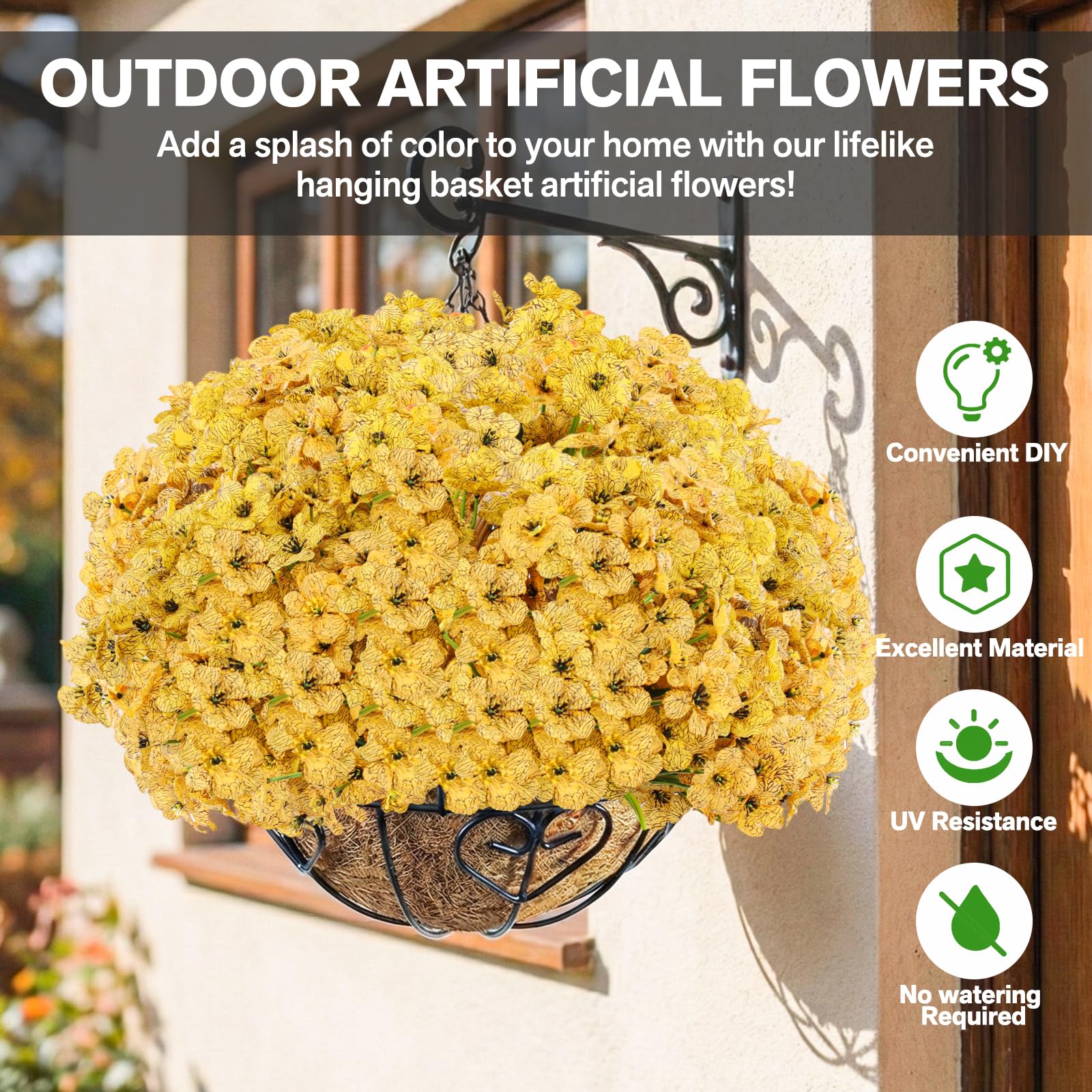 Powbrace silk petals UV-resistant blooms keep colors vibrant in sun-lit spaces