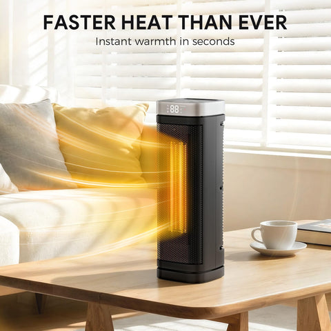 POWSAF heat distribution with 70-degree oscillation across the room