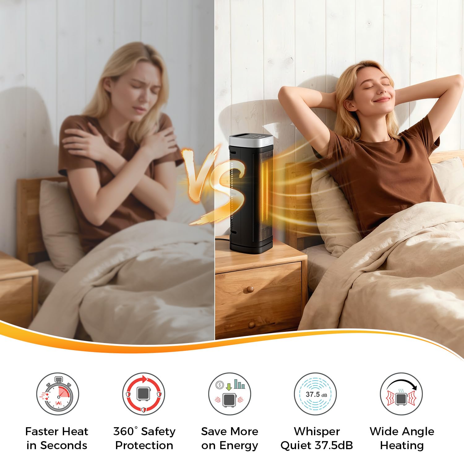 POWSAF timer settings with auto-off options for safety