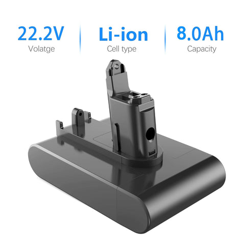 POWTREE Type B compatibility battery side view fits DC31/DC34/DC35