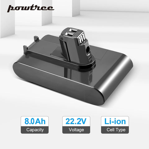 Powtree Dyson Type A compatible battery for DC30–DC45 models.