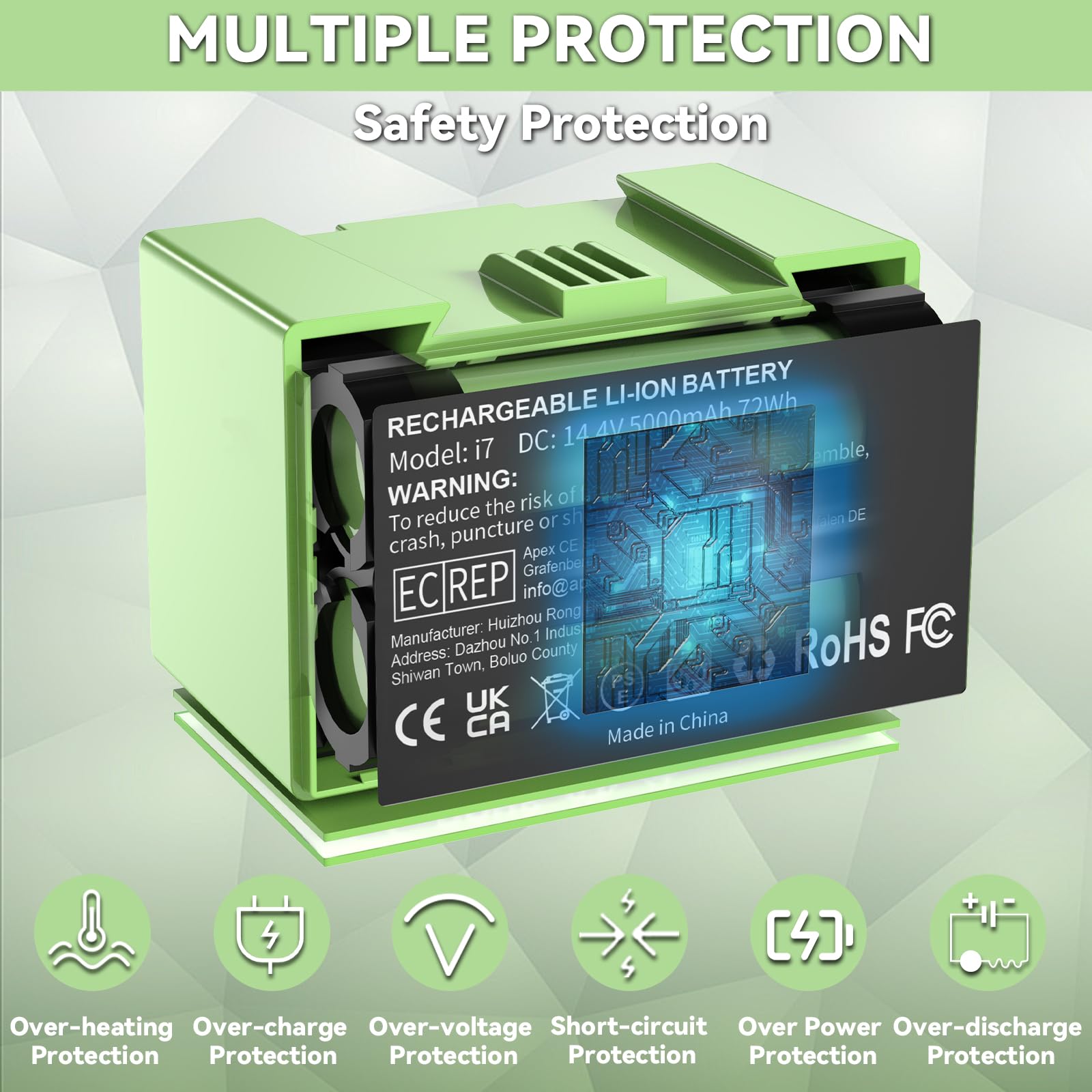 Powtree battery supports 600+ recharge cycles for longevity