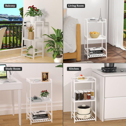 POXAKA bedroom towel and book shelf keeps essentials within reach