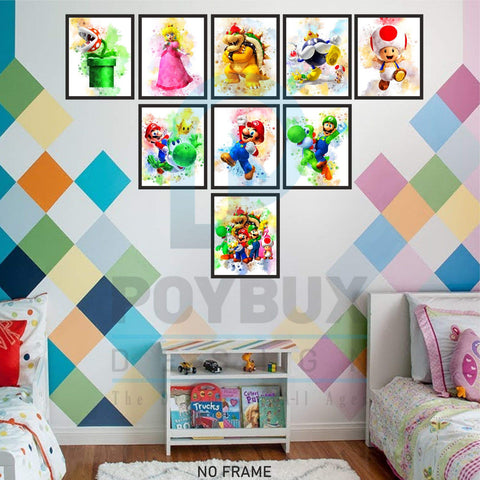 PoyBux Design game poster 4 in 8x10 format fits frames easily.