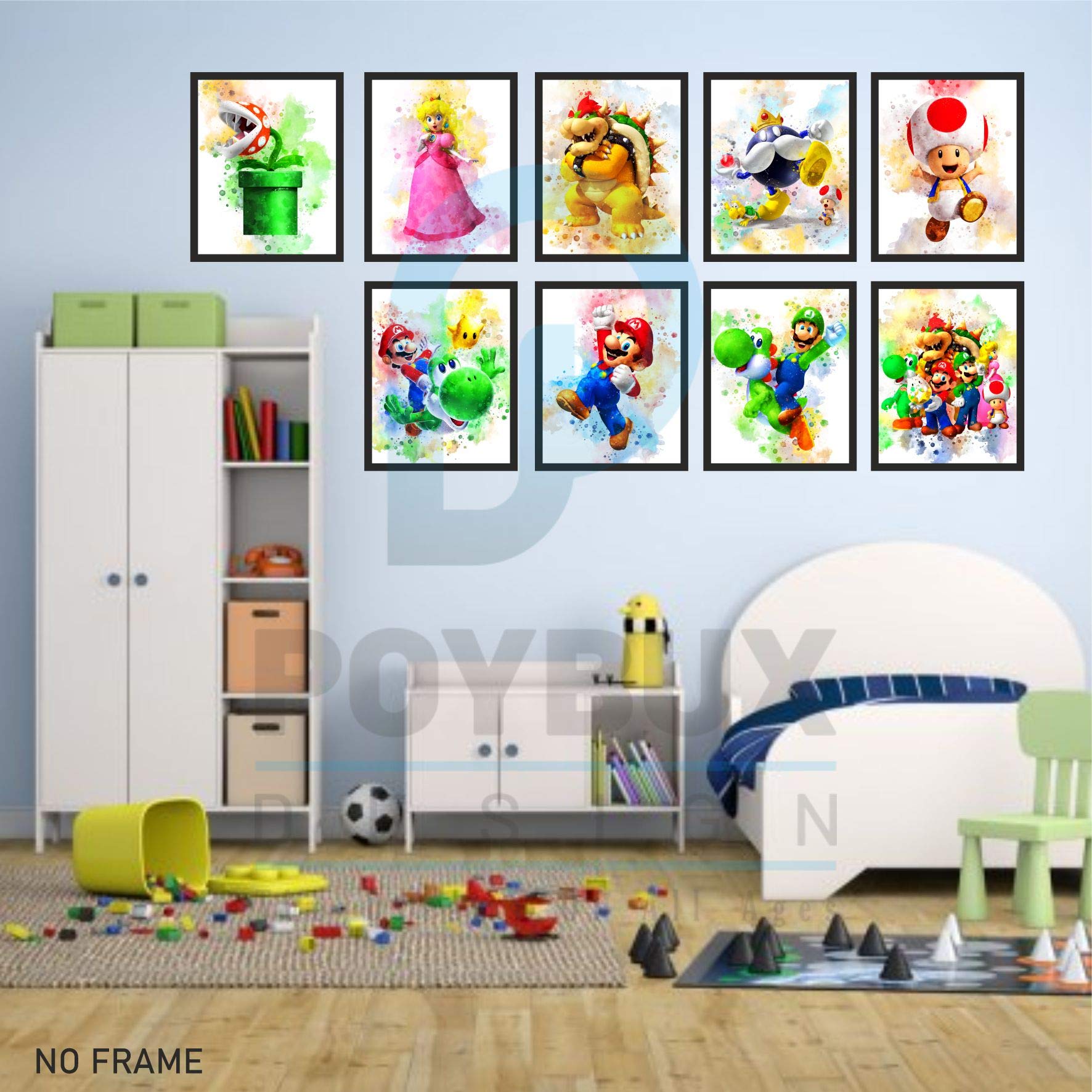 PoyBux Design poster 5 showcases watercolor art that sparks imagination in playrooms.