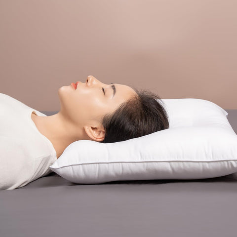 Pozino flat thin pillow machine washable design for easy care.