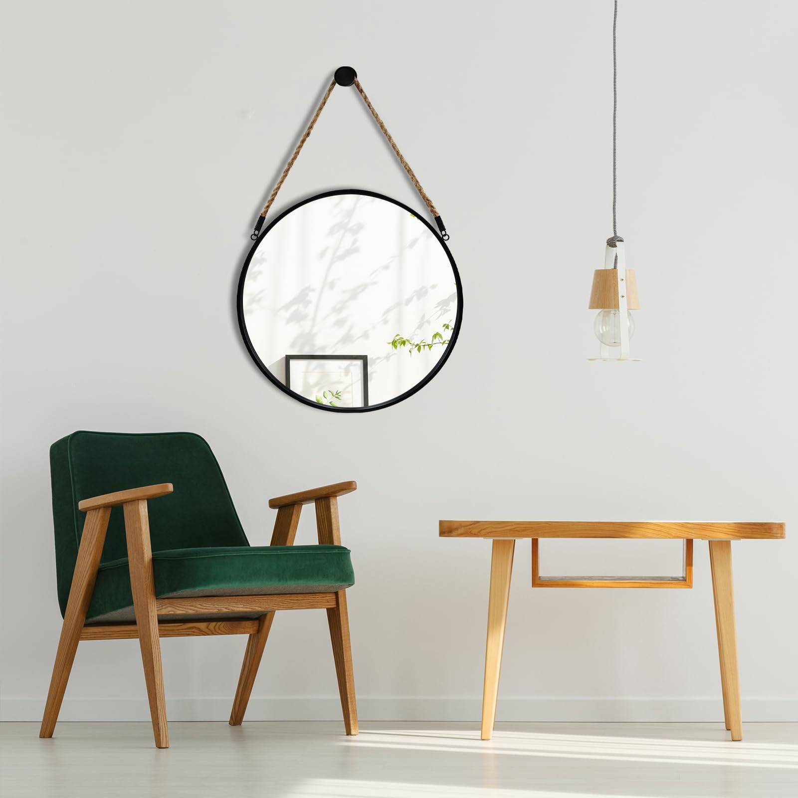 POZINO wall mirror bathroom vanity complements modern or rustic decor
