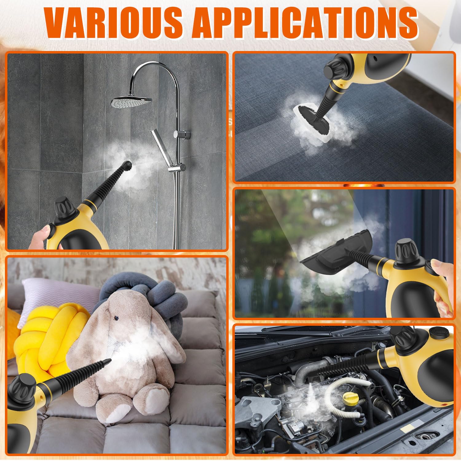 Pozoera handheld steam cleaner indicator light enhances control and safety.
