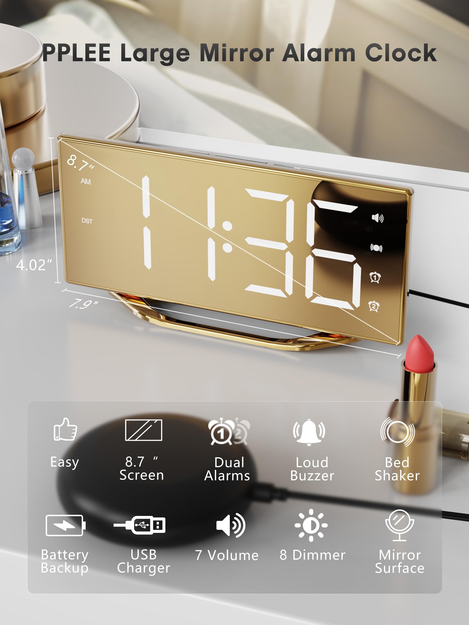 PPLEE bed shaker activates waking deep sleepers
