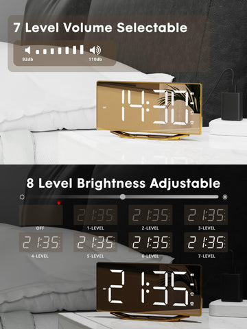 PPLEE dimmer and volume controls customize wake-up brightness and sound