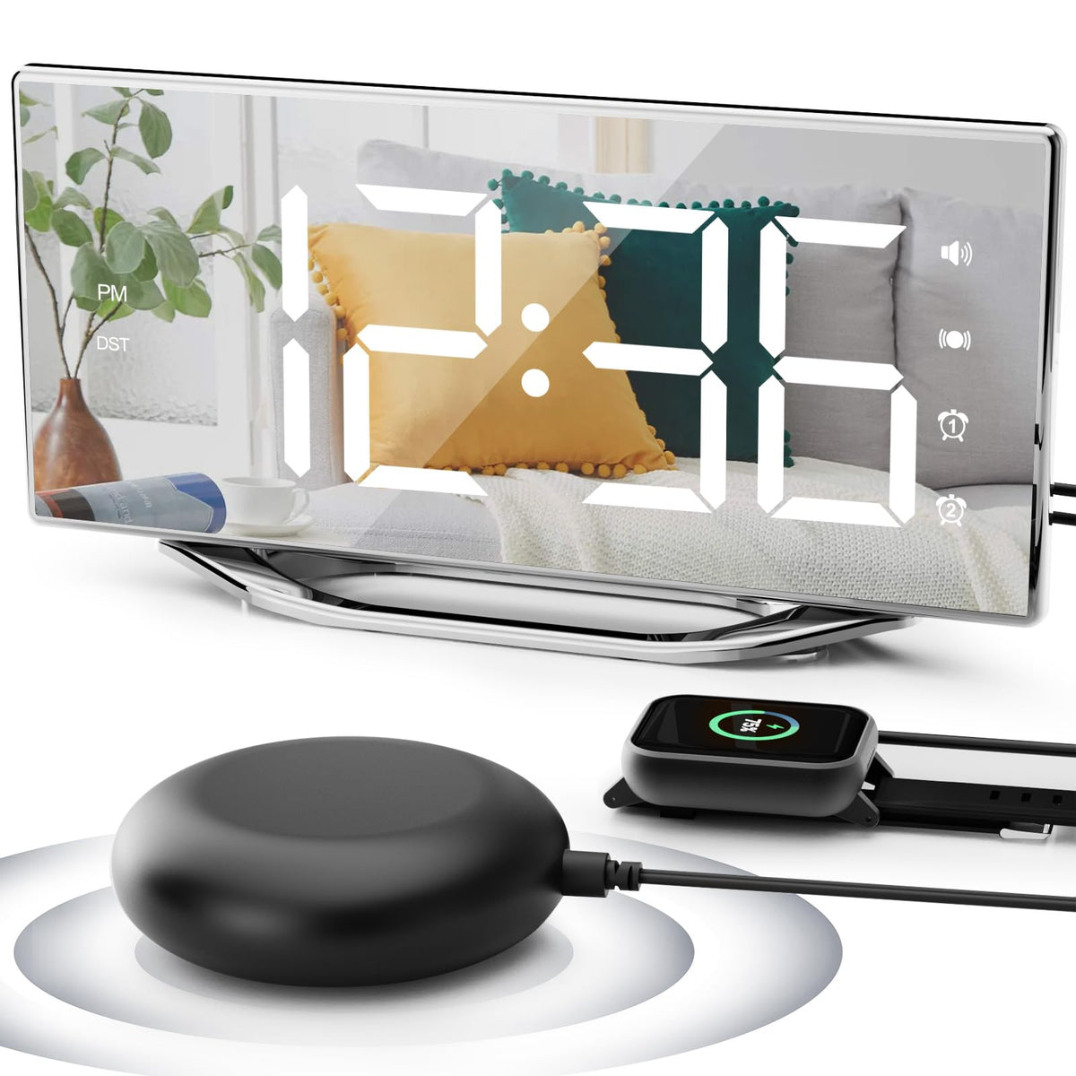 PPLEE extra loud alarm buzzer for reliable wake-ups