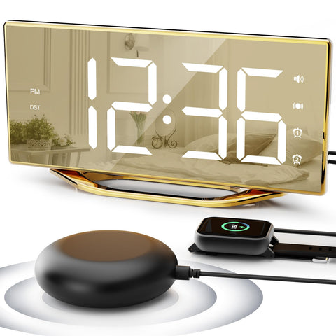 PPLEE loud alarm clock with buzzer mode ideal for heavy sleepers