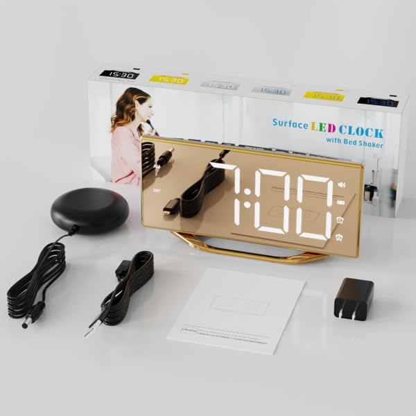 PPLEE modern bedroom clock fits any decor