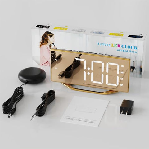 PPLEE modern bedroom clock fits any decor