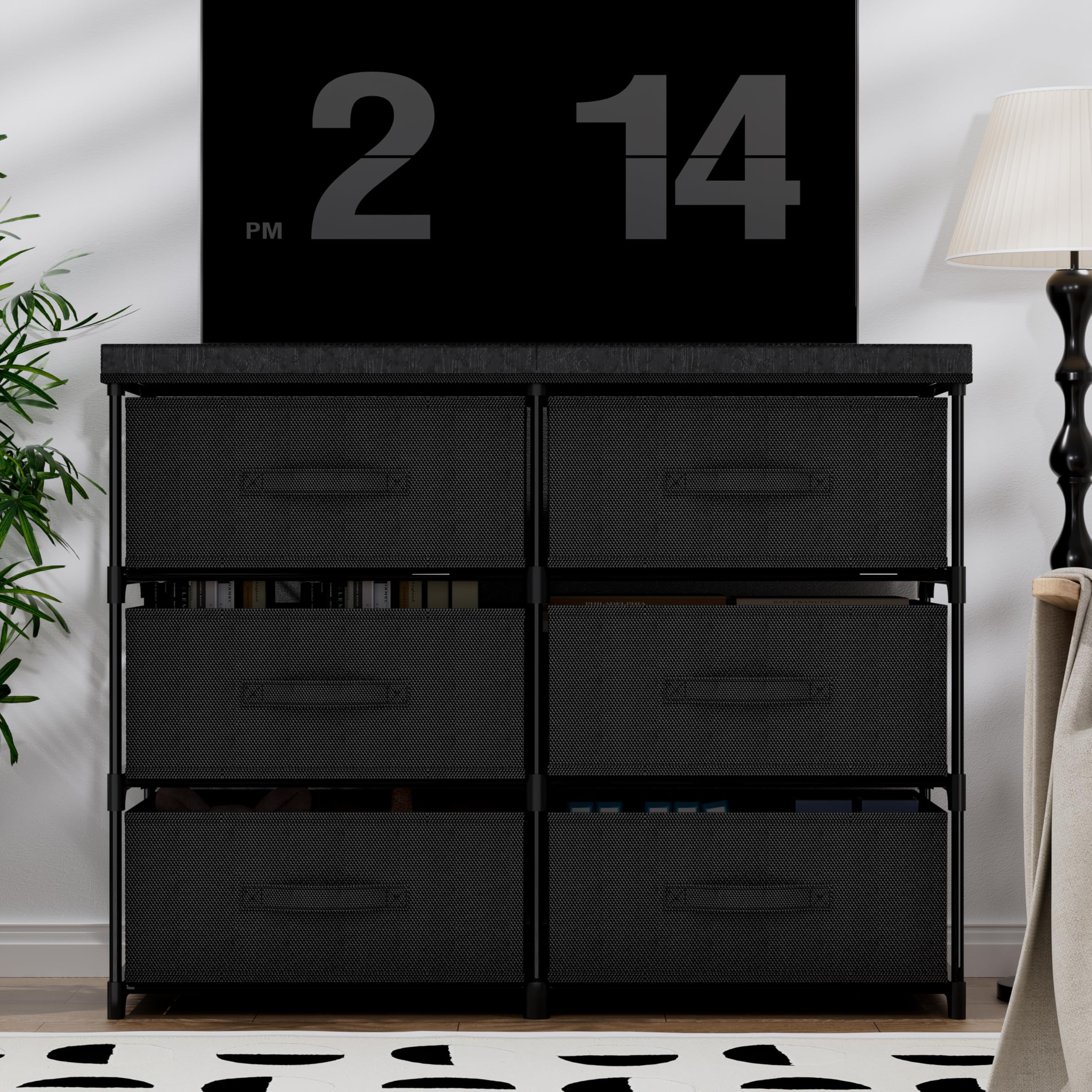 PPN dresser top surface suitable for TV, decor, or daily items.