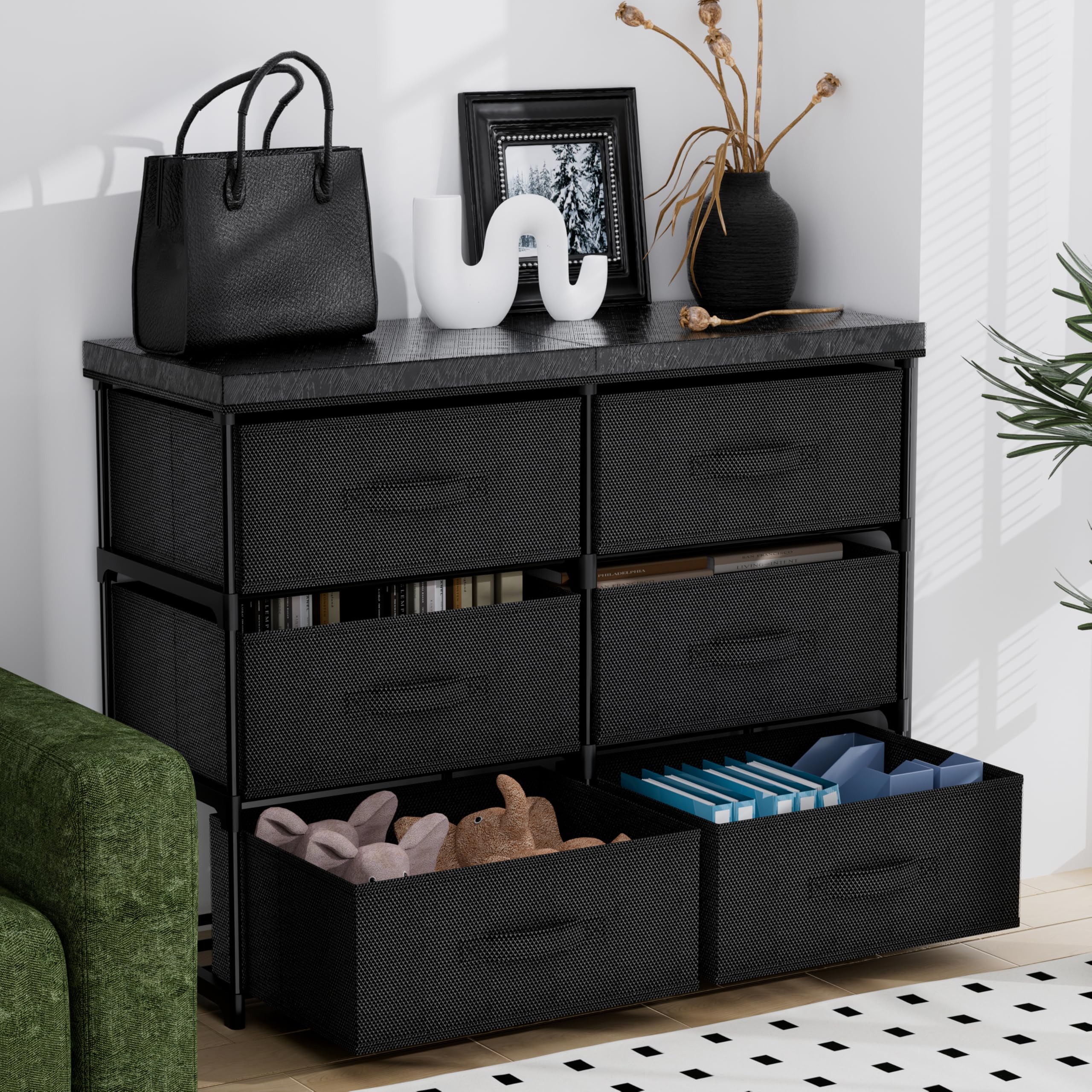 PPN dresser versatile storage cabinet fits living room, bedroom, dorm.