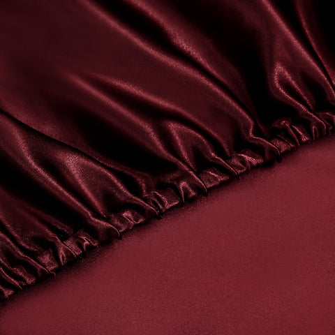 P Pothuiny easy-care satin sheets resist wrinkles for easy maintenance
