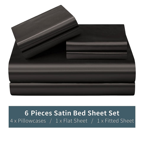 P Pothuiny satin sheets king easy care guidelines for quick maintenance.