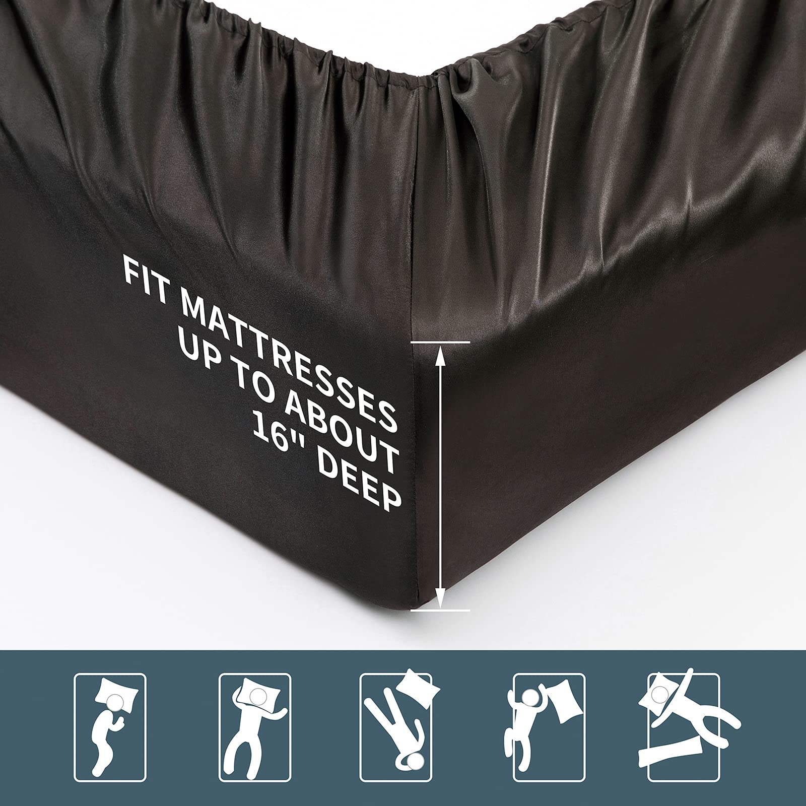 P Pothuiny satin king pillowcases protect hair and skin with minimal friction.