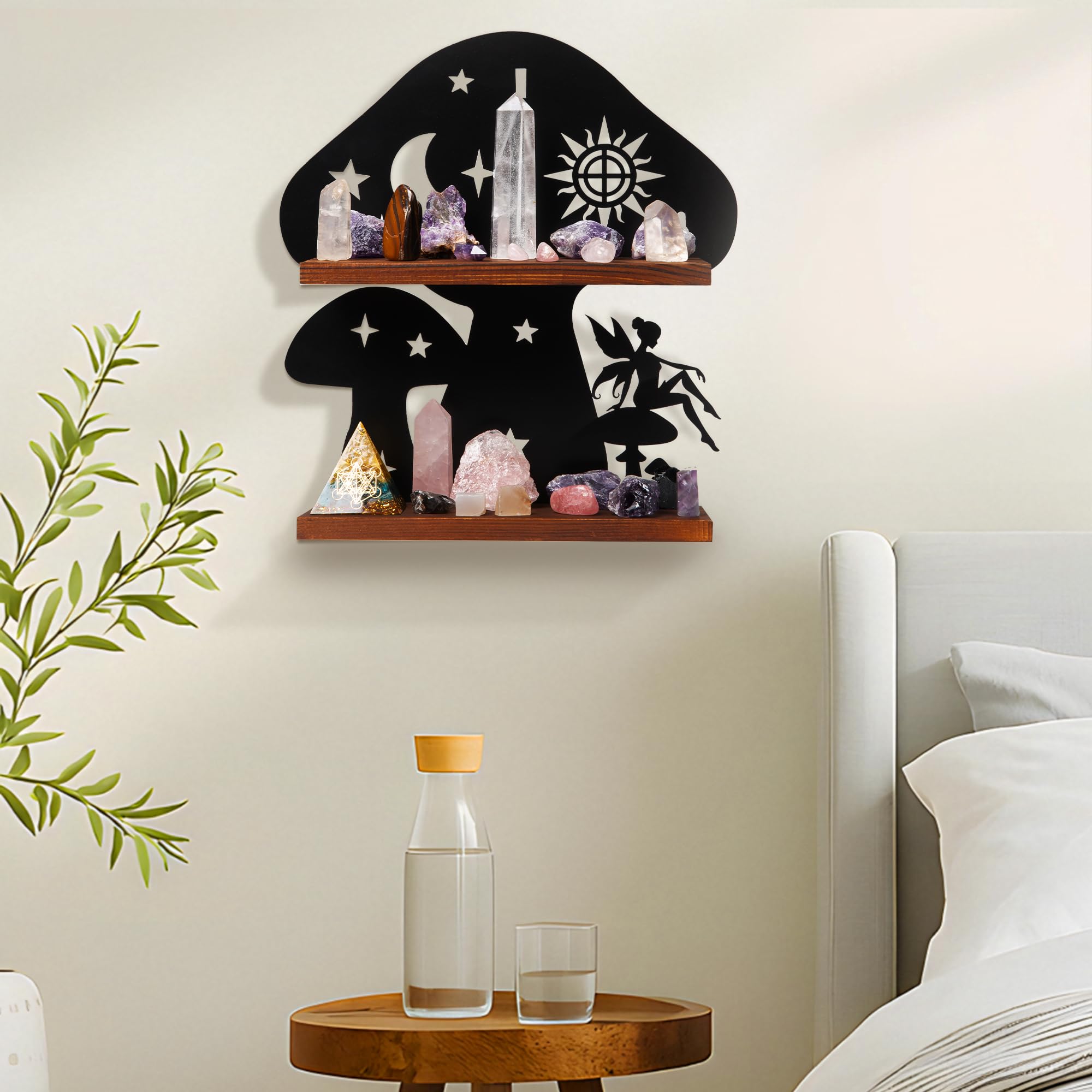 Pracaniz mushroom wall decor blends modern and rustic aesthetics beautifully.