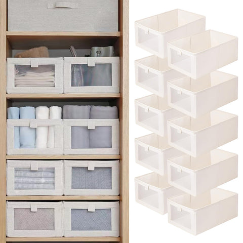 Pradnel linen closet storage with see-through window for quick item check.