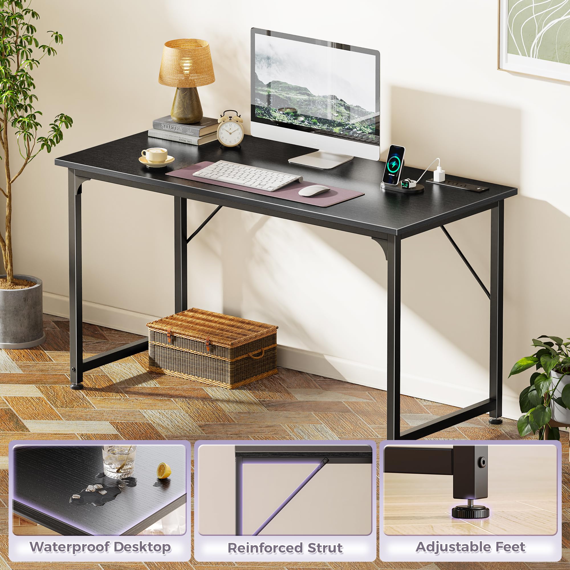 PRAISUN desk showing organized workspace and surface area